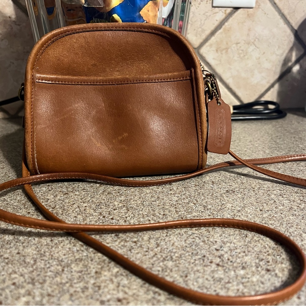 Coach Tan Leather Crossbody Bag
